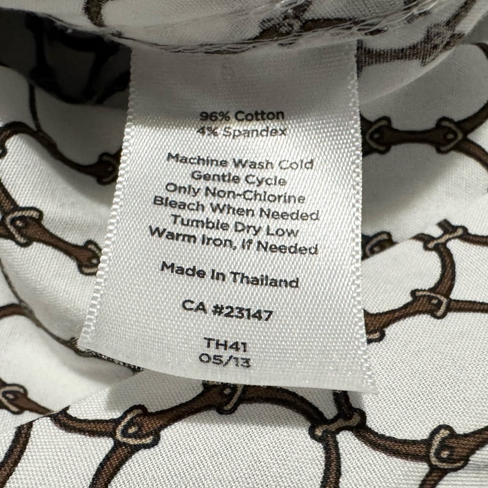 Talbots Circular Interlocking Knots Print Button-… - image 5